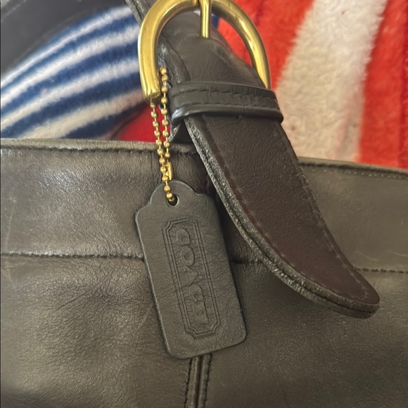 Elegant black Leather Tote Bag - Picture 5 of 6